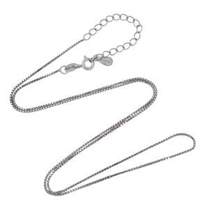 J. ROSÉE Box Chain Necklace | Vintage Sterling Silver 925 | 17.5"-19.5"